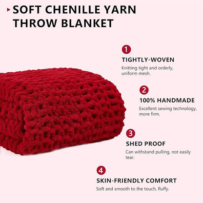 L'AGRATY Chunky Knit Throw Blanket - Image 2