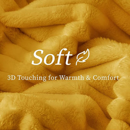 BEDELITE Ribbed Twin Blanket for Couch & Bed, Mustard Yellow, Warm Yet - Image 6