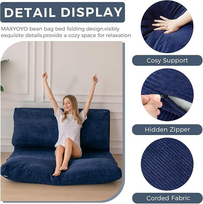 MAXYOYO Folding Sofa Bed, Extra Thick and Long Floor Sofa Convertible Sleeper - Image 6