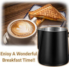 Milk Frothing Pitcher, 350ml/600ml (12oz/20oz) Milk Frother Cup Stainless Steel Jug Steaming Pitcher, Milk Coffee Cappuccino Latte Art Barista Steam Pitchers Milk Jug Cup with Decorating Pen