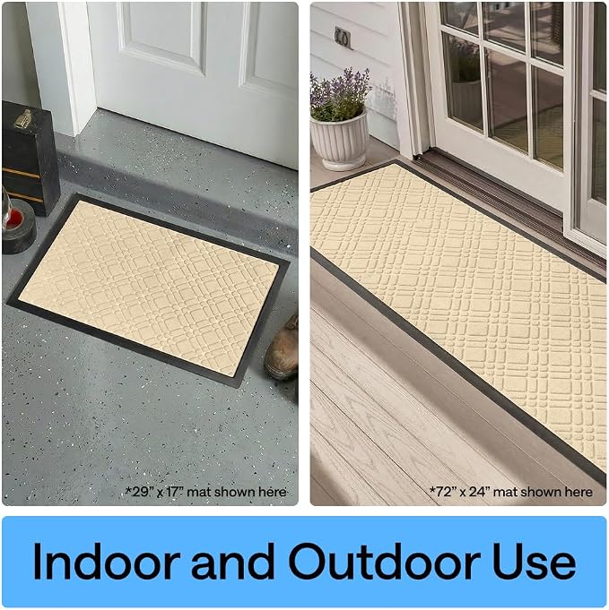 GORILLA GRIP 100% Waterproof All-Season WeatherMAX Doormat 35x23, US Designed - Image 9