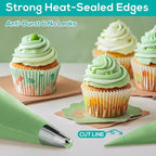 18 Inch Thick Disposable Piping Bags, 100PCS Anti Burst Pastry Bags for Cake Decorating Cream Frosting and Baking Supplies, Tipless Piping