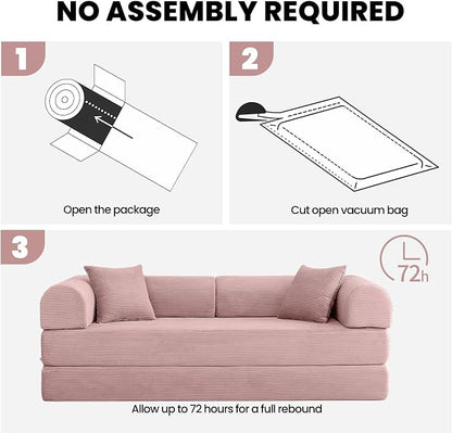 79'' Convertible Couch Bed, Folding Sleeper Sofa - Image 7