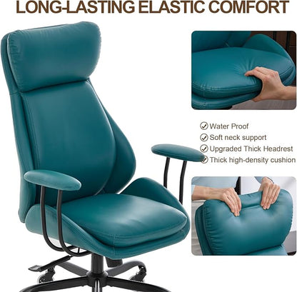 E-Motie Office Chair, Leather Desk Chair - Image 7