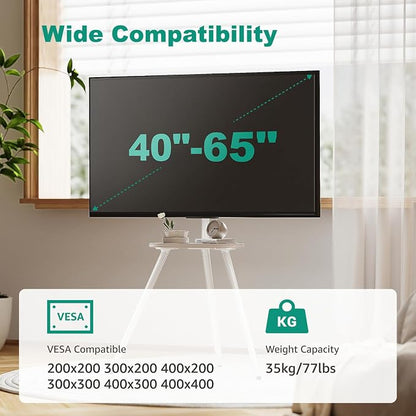 Tripod Easel TV Stand for 40 to 65 Inch LCD Led Screen, Height Adjustable and - Image 2