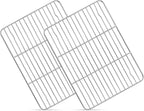 2 Pack Small Baking Cooling Racks, Homikit 9.7 * 7.5 Inch Stainless Steel Wire Rack for Cooking Roasting Grilling, Fit for Toaster Oven Pan, Non-toxic & Heavy-Duty