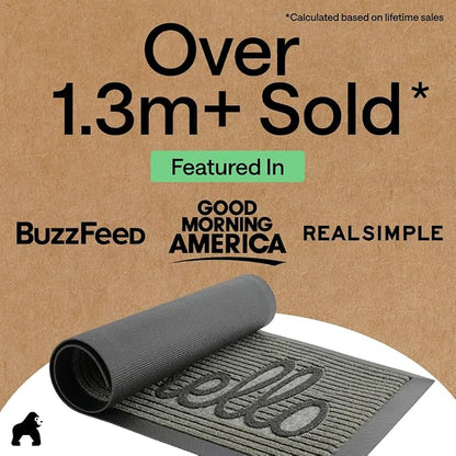 GORILLA GRIP 100% Waterproof All-Season WeatherMAX Doormat 35x23, US Designed - Image 4
