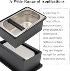Espresso Knock Box, Stainless Steel Coffee Bag Container, With Steel Bracket And Noise Reducing Rubber Ring (L)