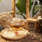 Lotus Flower Tea Bloom Flowering Teas, Dried Whole Blooming Tea Flowers, Blue Dried Flowers Flor De Loto, Delicious Intense Flavor, No Caffeine, Low Calorie (4 Flower Blooms)