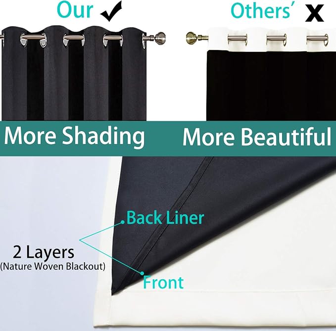 Yakamok Cream 100% Blackout Curtains 96 Inches Long - Image 5