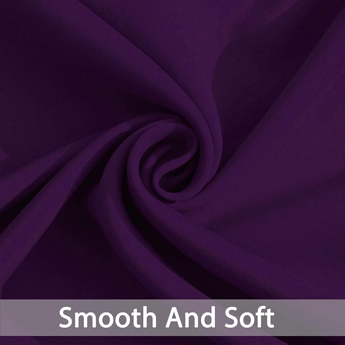 Yakamok Room Darkening Curtains 52x63 inch Length Purple-Living Room | 2 panels - Image 5