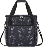 cat animal cartoon Coffee Maker Carring Bag Travel Carrying Storage Tote Bag Compatible with Keurig K-Mini or K-Mini Plus Portable Single Serve Coffee Brewer Case with Pockets for K-cup Pods