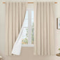 Natural Full Blackout Linen Curtains 60 Inches 2 Panels, 52 x 60 Inch | Linen by LAMIT