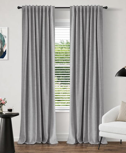 INOVADAY 100% Blackout Curtains 96 Inches Length 2 Panels Set, Back Tab/Rod by INOVADAY