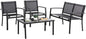 Vongrasig 4 Pieces Patio Furniture Sets, Outdoor Patio Conversation Sets by Vongrasig