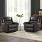 CANMOV Leather Recliner Chair Set of 2, Classic and Traditional Manual Recliner by CANMOV