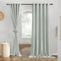NICETOWN Flax Sage Green Linen Curtains by NICETOWN