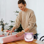 11oz Pink Glass Tea Cup with Infuser and Lid– Versatile and Elegant Gift for Women, Perfect for Loose Leaf Tea and Other Beverages