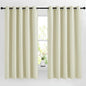 NICETOWN Beige Room Darkening Curtains 66 inches Long, Grommet Thermal Curtains by NICETOWN