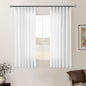 Snow White Short Pinch Pleat Linen Curtains 45 Inch Length 2 Panels Set | by Twodrapes