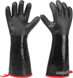 GEEKHOM 18-Inch Heat Resistant Gloves 932°F for BBQ Grilling, Waterproof Long Sleeve Anti-Slip Cooking Gloves – Textured Grip Protection