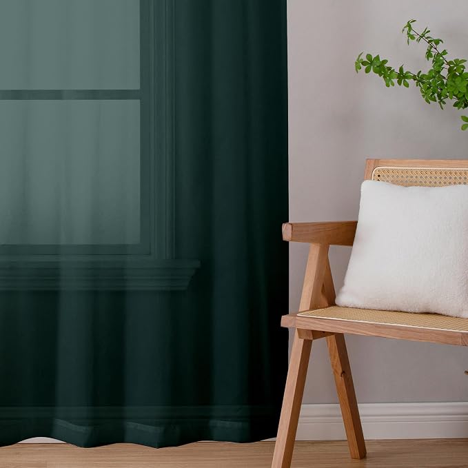 Chyhomenyc Hunter Green Sheer Valances - Image 9