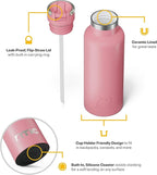 RTIC 16oz Journey Bottle Metal Stainless Steel Vacuum Insulated, BPA Free, Reusable, for Water, Hot and Cold Drinks, Travel, Sports, Camping, Dusty Rose