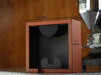 Rosewood Espresso Knock Box – Coffee Puck Bin with Shock-Absorbing Bar & Non-Slip Base | Premium Coffee Grounds Container for Espresso Stations & Home Barista Setups
