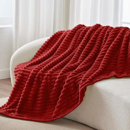 BEDELITE Striped Fleece Throw Blanket, Soft Cozy, Lightweight Warm, - Image 8