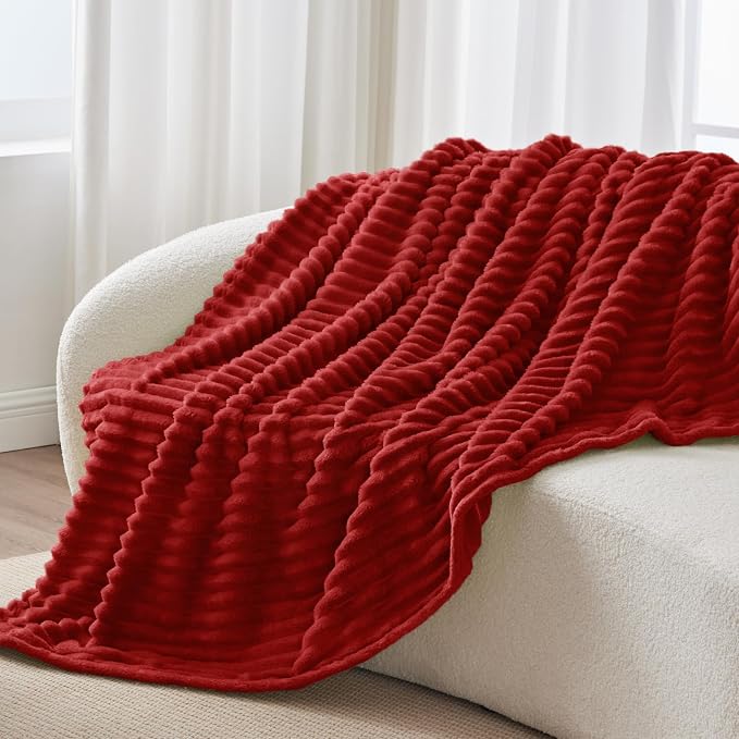 BEDELITE Ribbed Twin Blanket for Couch & Bed, Warm Yet Lightweight, Ribbed - Image 8