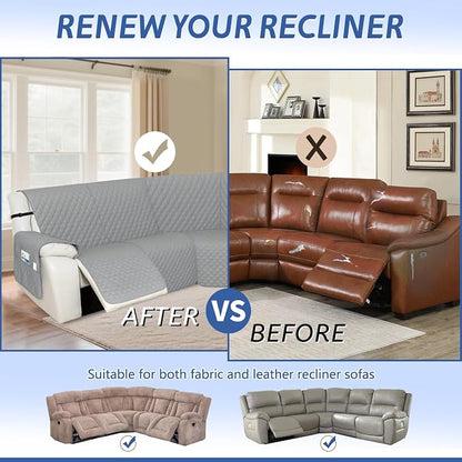 Arfntevss Recliner Sectional Couch Covers 1OO% Waterproof L Shape Sofa Cover - Image 6