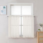 Chyhomenyc Ivory Sheer Curtains 30 inch Length 2 Panels, Light Filtering Voile by Chyhomenyc
