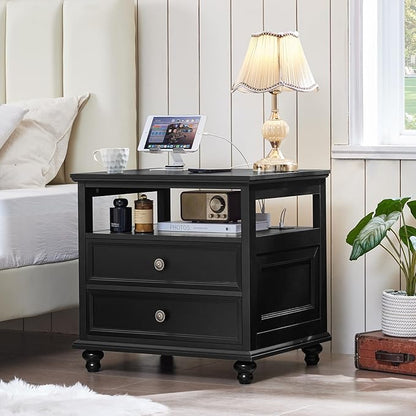 Joaxswe Farmhouse Nightstand Set of 2 - Image 4
