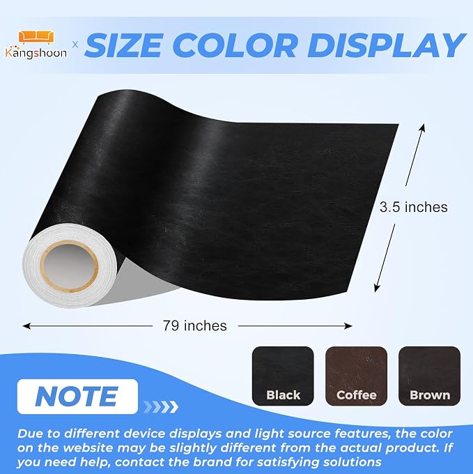 Leather Repair Patches, 3.5X79 Inch Self-Adhesive Leather Repair Tape, Stretch - Image 2