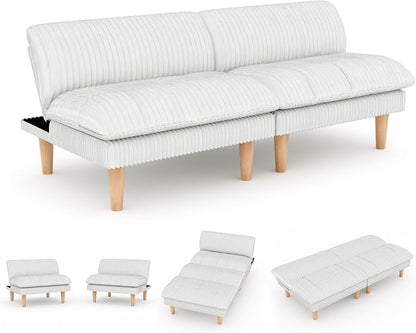 Ribilake 69" Futon Sofa Bed, 4 in 1 Multi-Function Couch Sleeper - Image 4