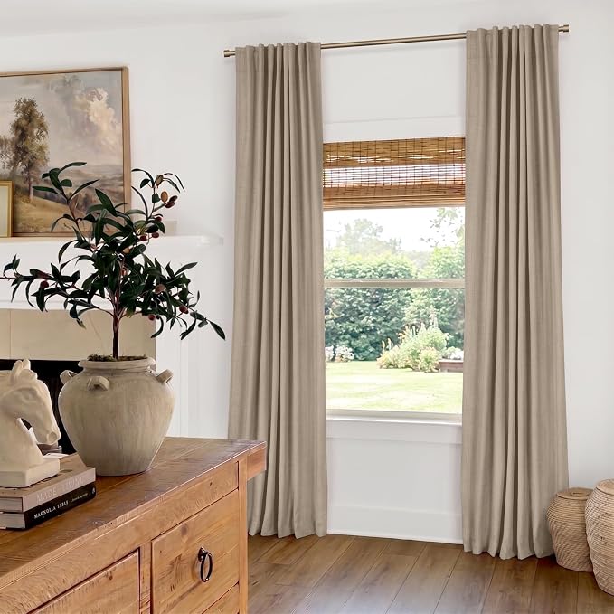 Faux Linen Total Blackout Curtain - Image 3