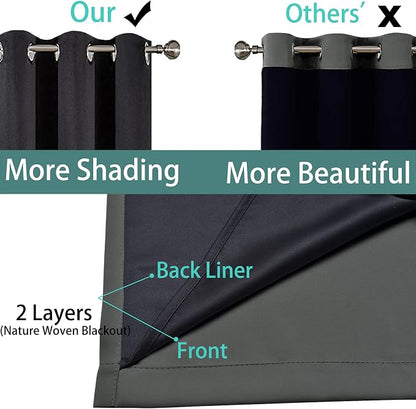 Yakamok 63 Inch Length 100% Blackout Curtains - Image 5
