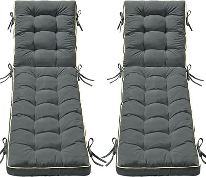 2 Pack 80x26 Inch Folding Chaise Lounge Cushion Quick Dry by AMCATON