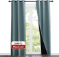 NICETOWN Greyish Blue Blackout Curtains 84 inches Long, Full Light Blocking by NICETOWN
