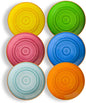 Miicol Ceramic Dessert Plates Set of 6, Colorful Appetizer Plates 8 Inch, Stackable Salad Dishes, Small Dinner Plates, Durable Dinnerware for Kitchen, Party, Wedding, Microwave and Dishwasher Safe