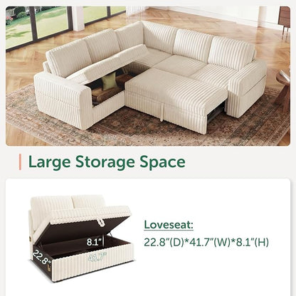 HONBAY Modular Sectional Sleeper Sofa - Image 3