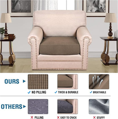 H.VERSAILTEX Super Stretch Individual Seat Cushion Covers Sofa Covers Couch - Image 2