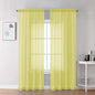 Chyhomenyc Sheer Lemon Curtains 90 inches Long 2 Panels, Light Filtering Soft by Chyhomenyc