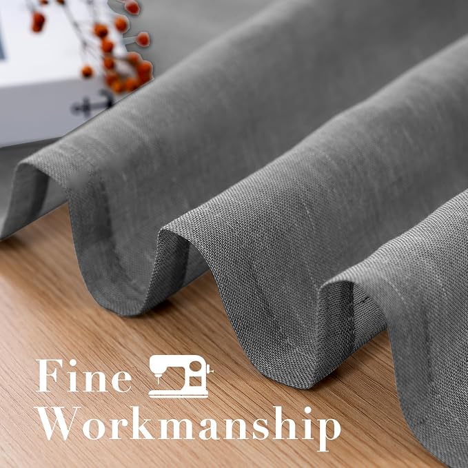 H.VERSAILTEX Linen Curtains Flax Linen Blended Curtain Panels - Image 6