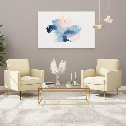 VINGLI Modern PU Leather Accent Chair, Single Sofa Chair - Image 9