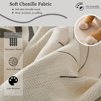 DREAMINGO Couch Cover Reversible Chenille Loveseat Sofa Covers - Image 3