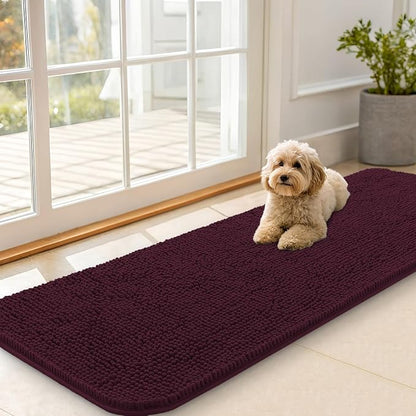 OLANLY Dog Door Mat for Muddy Paws 59x20, Super Absorbent Chenille Mud Mat | by OLANLY