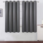 Frost Grey Blackout Curtains 66 x 63 Inch Length/Set of 2 Curtain by Lemomo