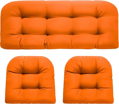DANGHOOGY Wicker Chair Cushions, Waterproof Outdoor Loveseat Cushions by DANGHOOGYFurnitureCushions