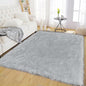 Latepis 5x8 Gray Area Faux Fur Rug by Latepis